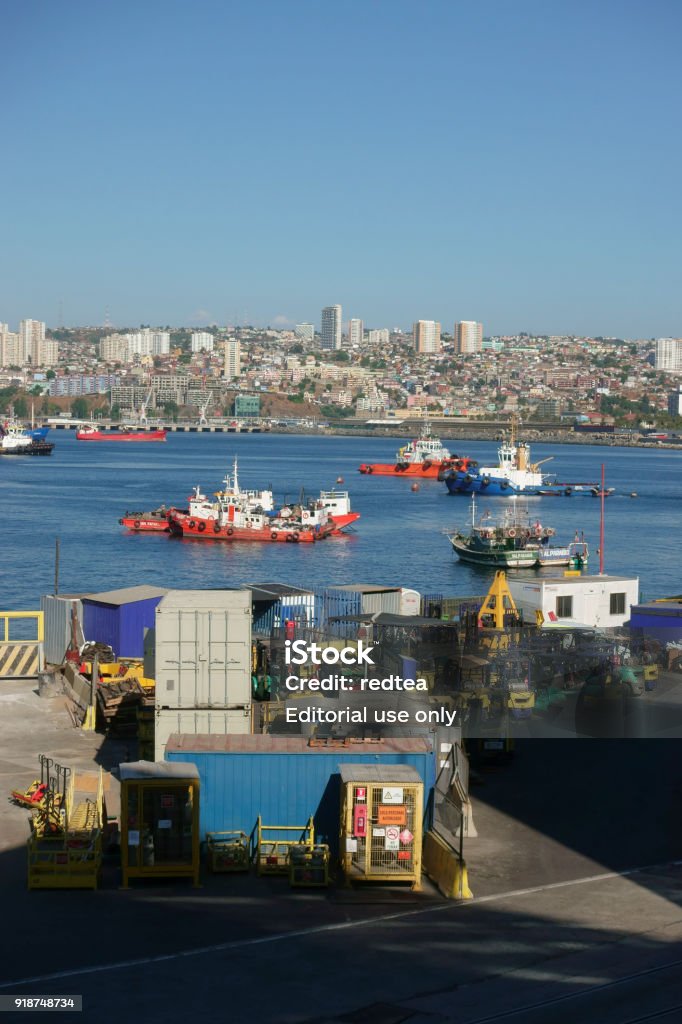 Valparaiso Port Stock Photo - Download Image Now - Aerial View ...