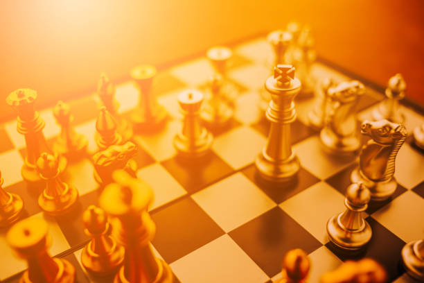 chess board games business and creativity ideas concept