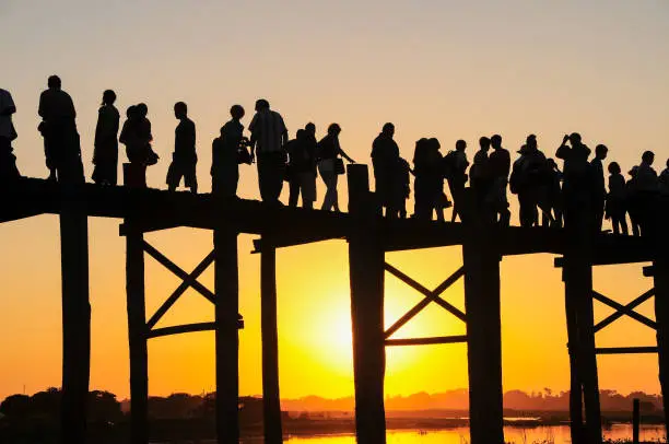 Photo of U Bein Bridge near Mandalay