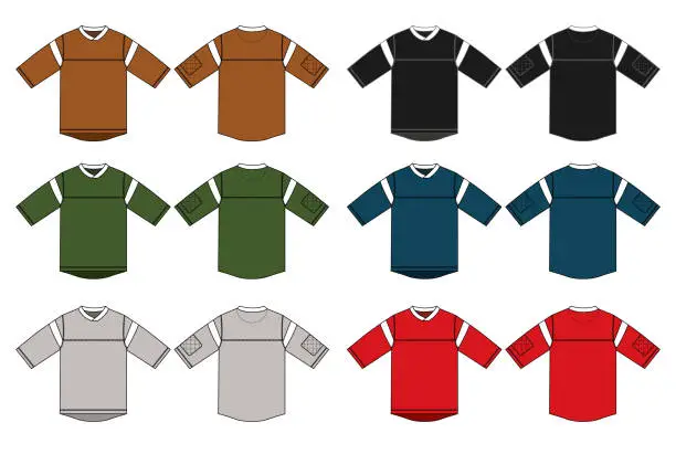 Vector illustration of Hockey shirts illustration / color variation