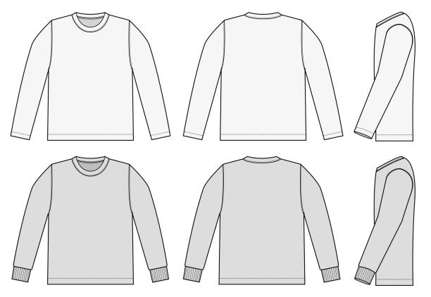 Longsleeve t-shirt illustration [vector] Longsleeve t-shirt illustration 
 long sleeved stock illustrations