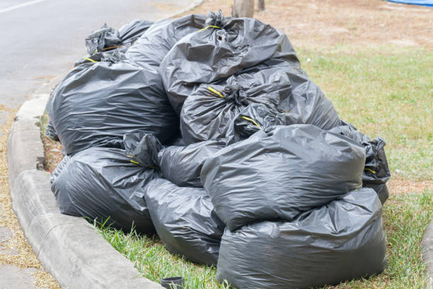 istock pile of black garbage bags in park 918785630