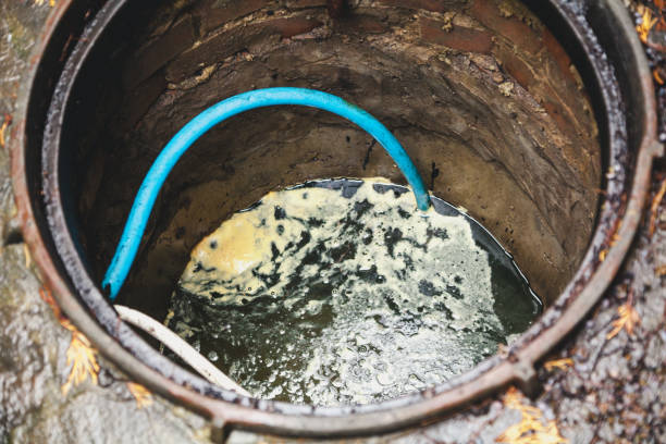 istock Sewage well filled with muddy water 918788996