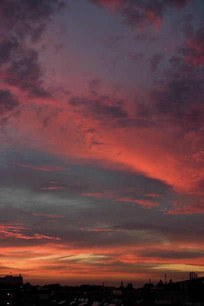 sunset Rotterdam stock photo