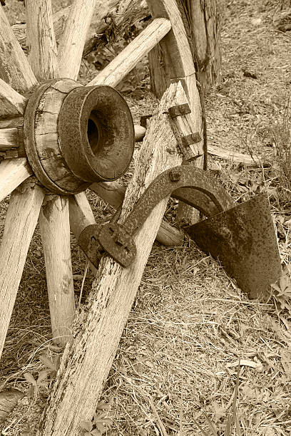 istock Wagon Wheel in a Sepia tone 91882226