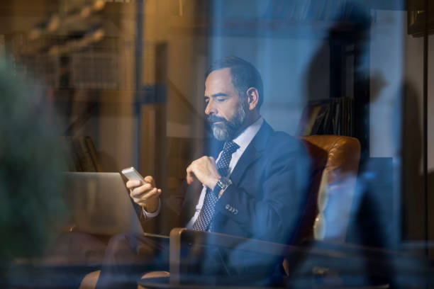 Mature businessman stock photo