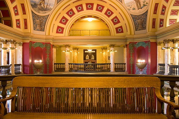istock Bench on the Second Floor of Capital Building 91882559