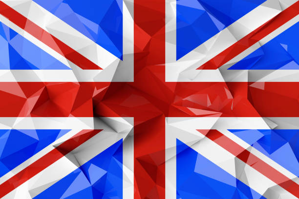 istock Low poly flag of United Kingdom. 918829188