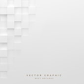 istock Abstract white square background. Geometric minimalistic cover design. Vector graphic. 918829372
