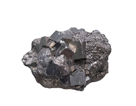 El mineral de hierro sobre un fondo blanco photo