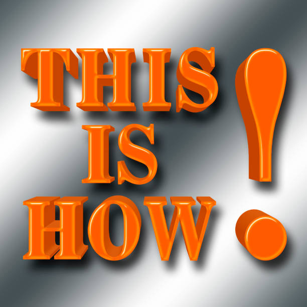 Big Bold This is How, 3D Illustration, Bright Against the Gradient Background.