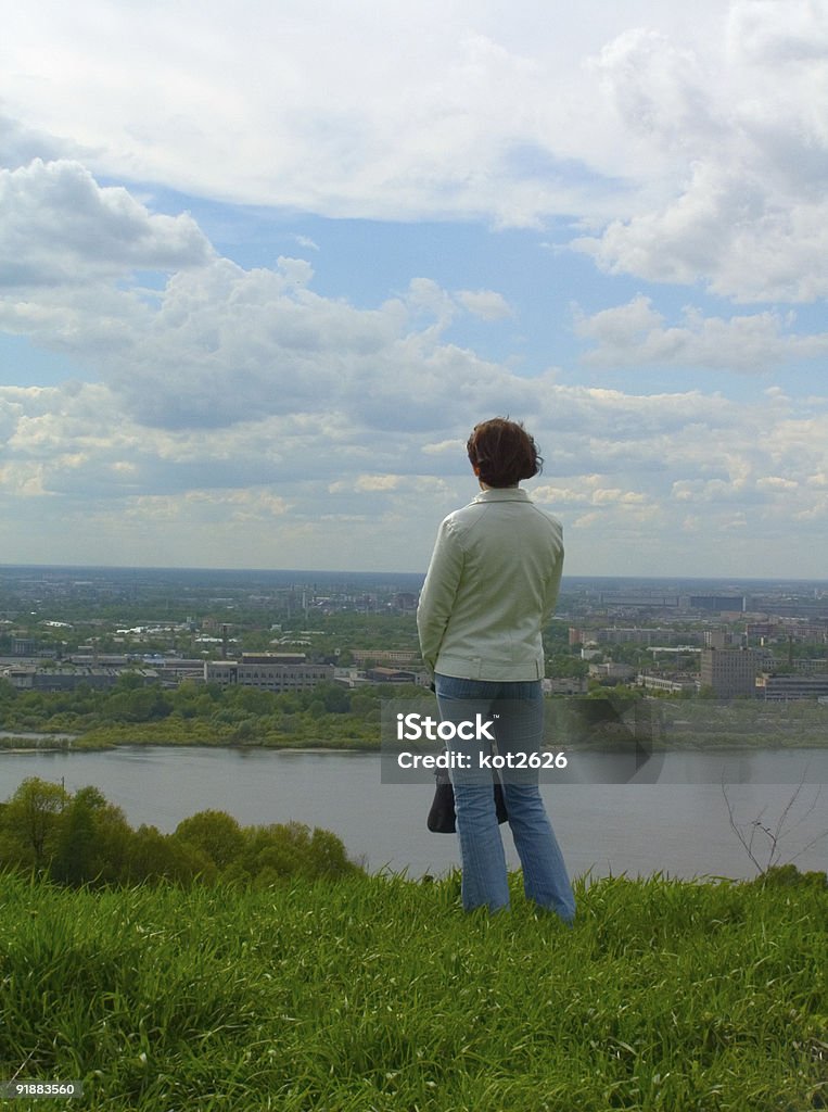 Frau und Stadt - Lizenzfrei Augenheilkunde Stock-Foto