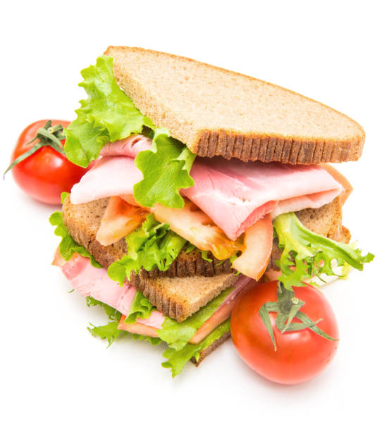 istock sandwiches with ham, saladf and tomatoes 918850082
