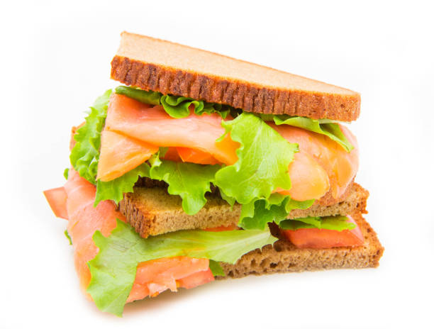 istock sandwich with smoked salmon,salad and lemon 918851162