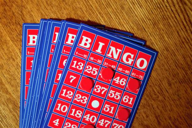 istock The vintage bingo card on wooden table 918873634