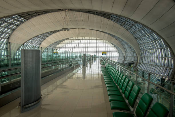 A concourse at Suvarnabhumi International Airport in Bangkok Thailand
