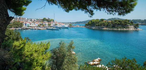 Skiathos town and bourtzi island
