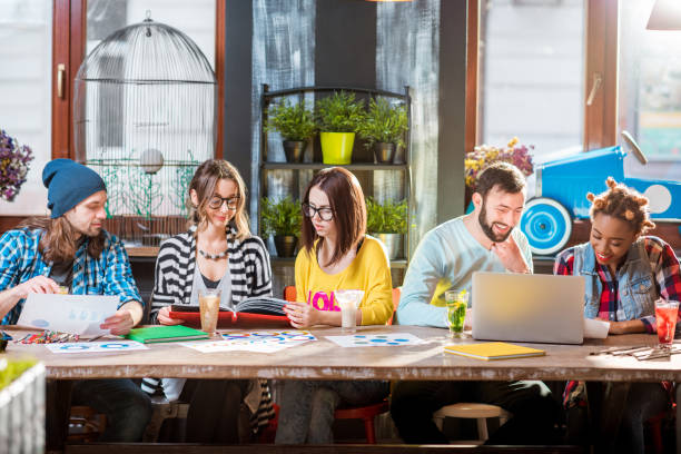 istock Friends working in the cafe 918882056