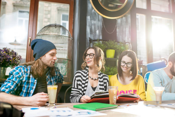 istock Friends working in the cafe 918882084