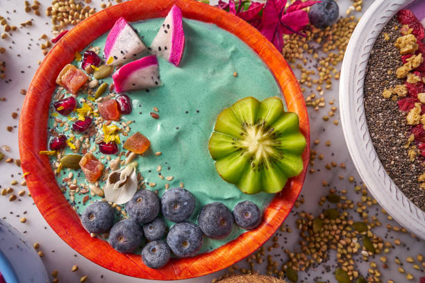 istock Acai bowl smoothie with kiwi blueberry seeds 918893974