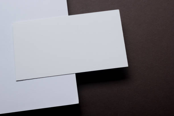 istock Business cards Mockup on color background. Flat Lay. copy space for text 918898158