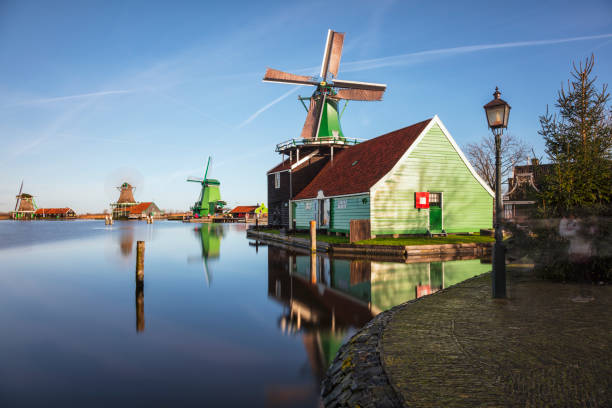 istock Traditional Dutch windmills at Zaanse Schans, Amsterdam, Netherland 918903626