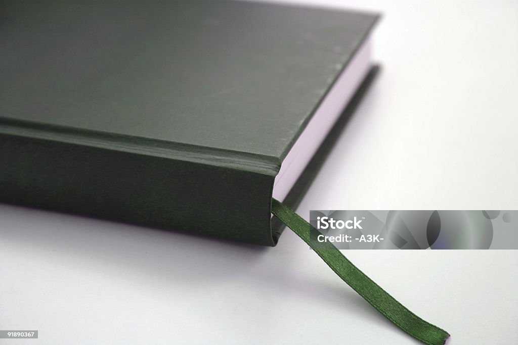 notebook closed green notebook with bookmark Advice Stock Photo