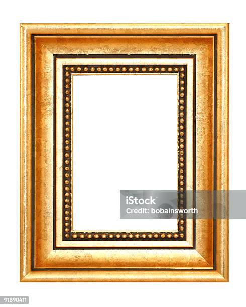 Black And Gold Frame Stock Photo - Download Image Now - Art, Black Color, Border - Frame