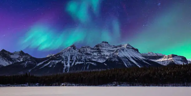 Photo of landscape-aurora and mountain