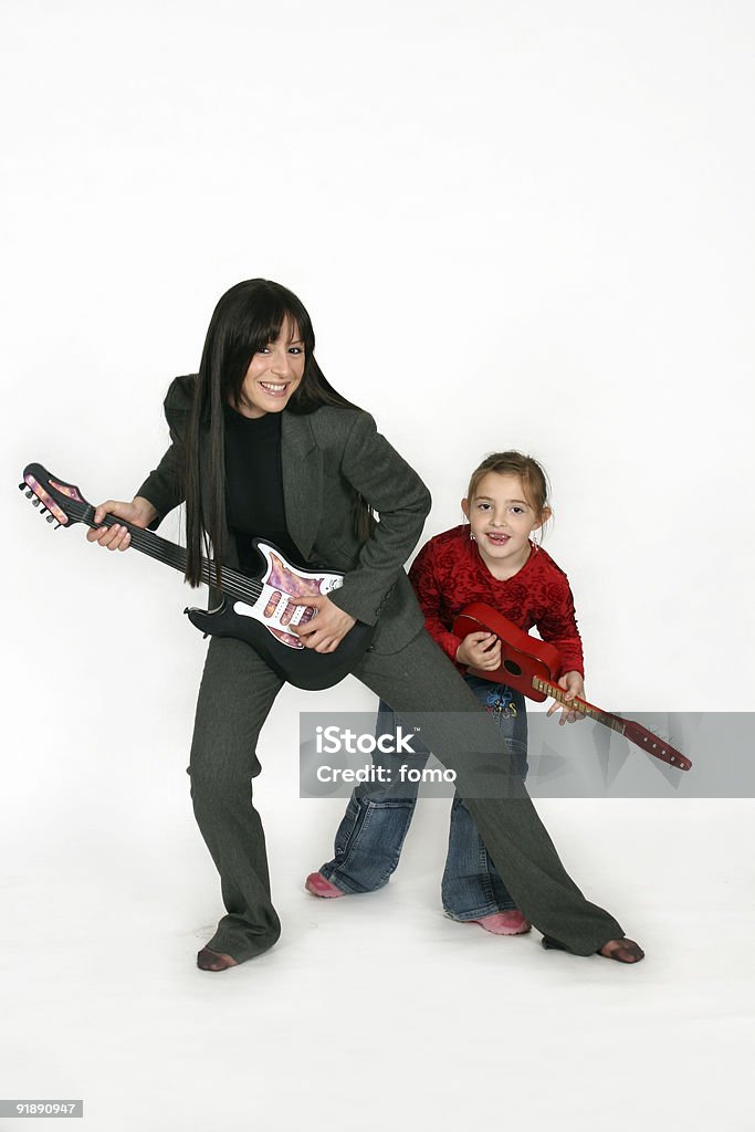 Tocar Guitarra Raparigas - Royalty-free Adolescente Foto de stock