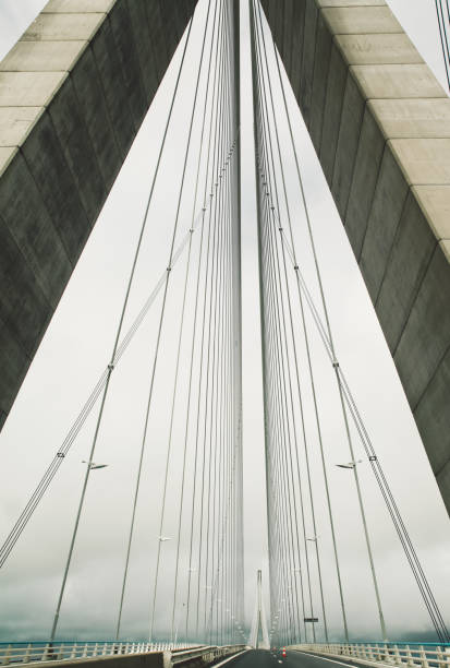 istock Low Angle View Of Suspension Bridge 918923112