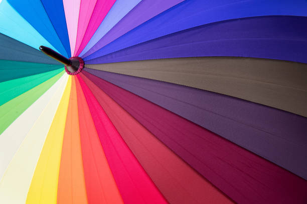 istock rainbow spectrum multicolored background of an umbrella. 918923242