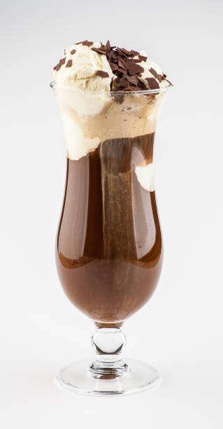 istock Iced coffee isolated on grey background 918924338