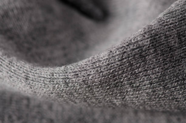 istock Gray fabric clothing macro 918928192