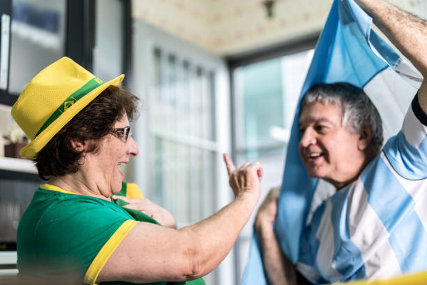 istock Rivalry between Brazilians and Argentines fans 918928464