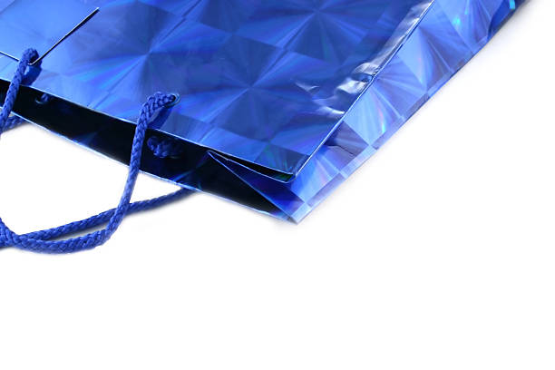 Blue Gift Bag stock photo