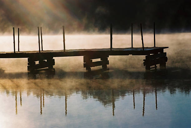 istock Sunrise, fog and lake 91893141