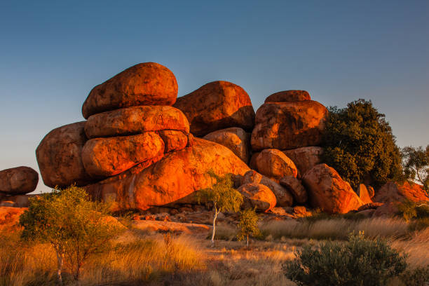 The Devils Marbles Conservation Reserve, Northern Territory, Australia stock photo