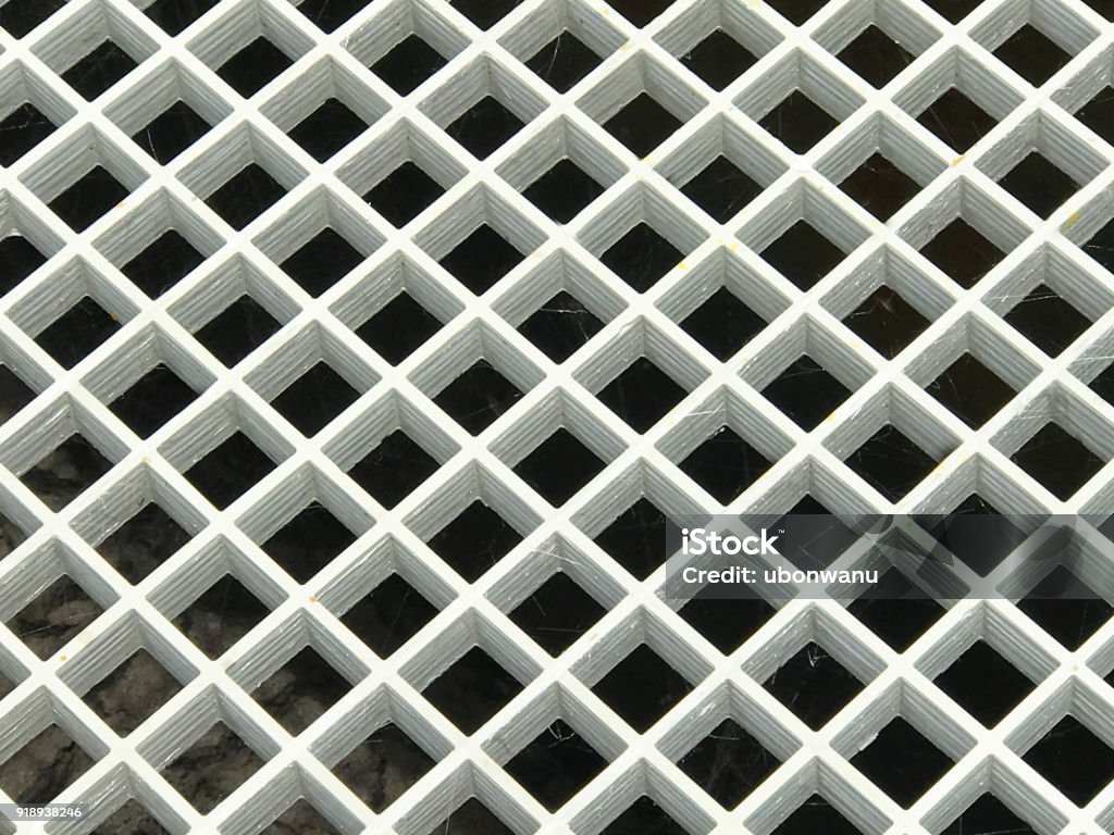 Pattern Of White Pvc Plastic Grid Drain Cover Stock Photo - Download Image  Now - Backgrounds, Clean, Covering - iStock