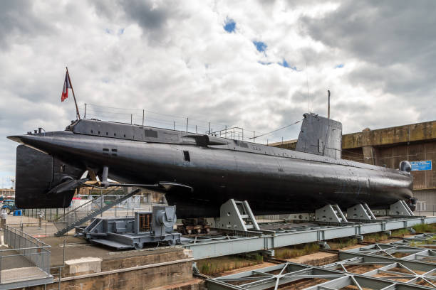 Portland, Oregon, USA - October, 15 2010: The USS Bluefin submarine in Portland Oregon.