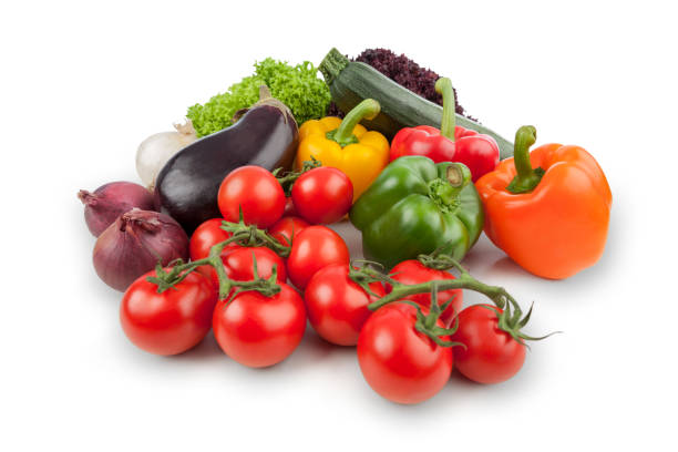 Vegetables isolated on white background