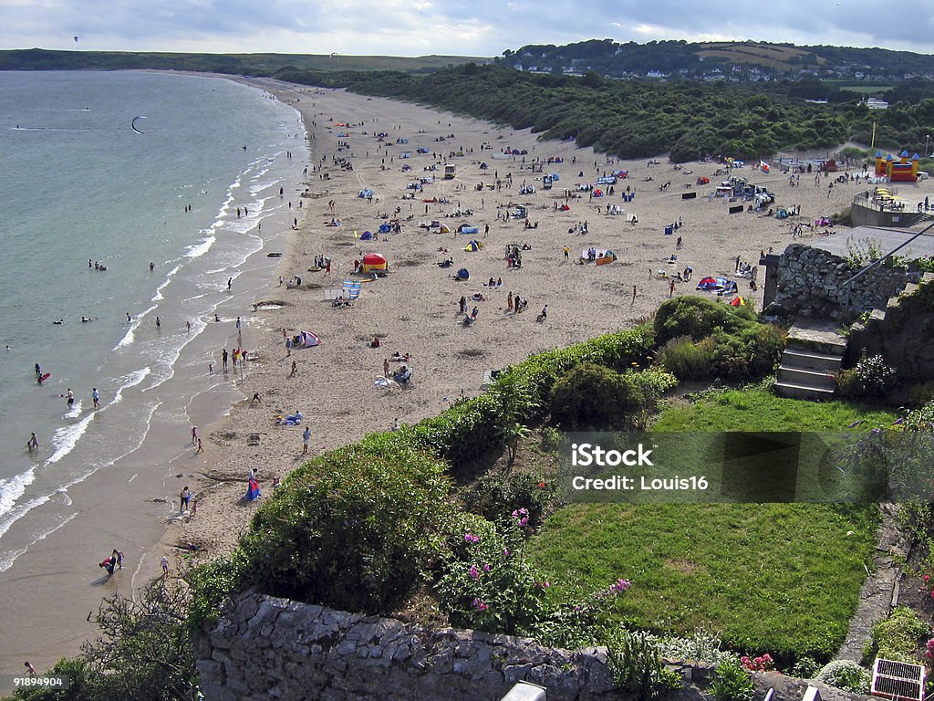 playa sur de Tenby - Foto de stock de Gales libre de derechos