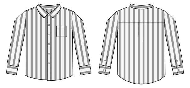 istock long sleeve business shirt illustration / stripe 918950932