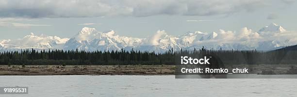 Chaos の川岸に山脈の背景 - アラスカのストックフォトや画像を多数ご用意 - アラスカ, 自然の景観, Horizon