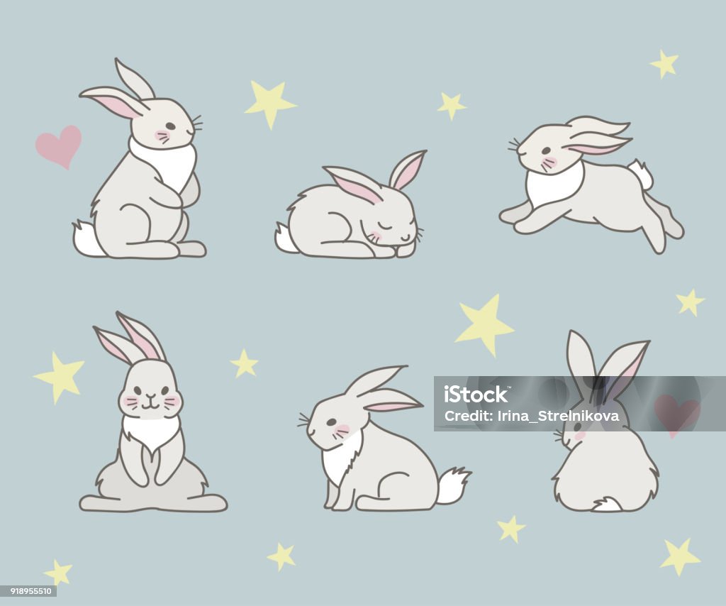 rabbits  - Vetor de Coelho - Animal royalty-free