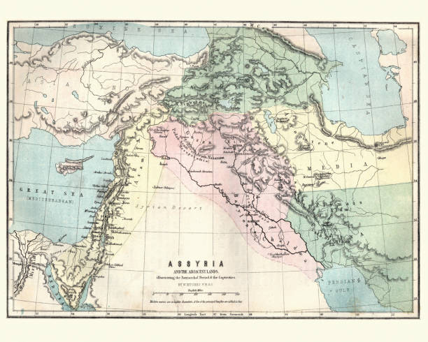 istock Map of Assyria illustrating the biblical Patriarchal Age 918972956
