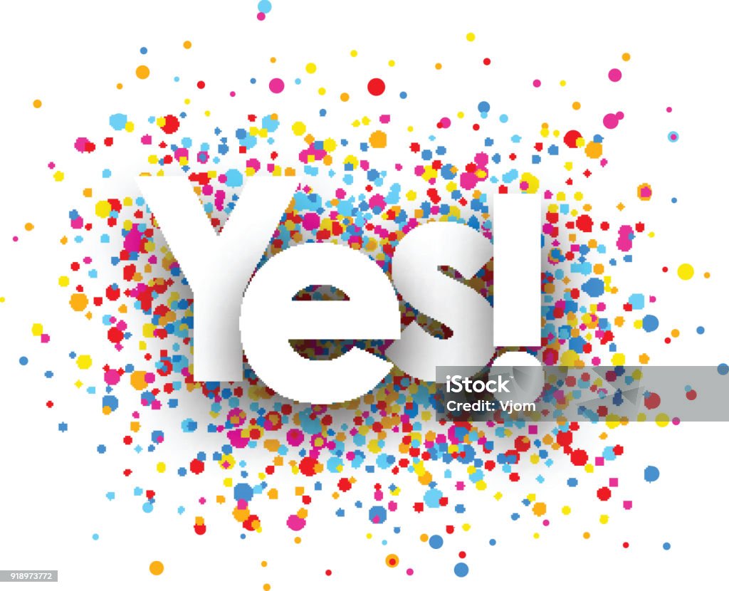 Yes Card Drawing Yes Paper Card Stock Illustration - Download Image Now - Yes - Single ...