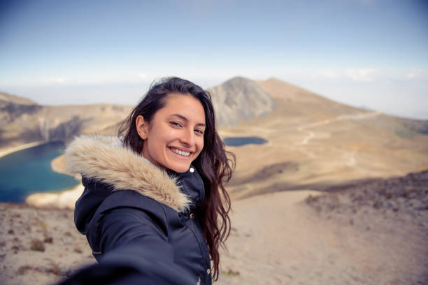 istock Selfie portrait od smiling woman 918974952