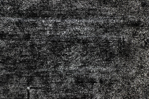 Grunge white color chalk texture on black board background