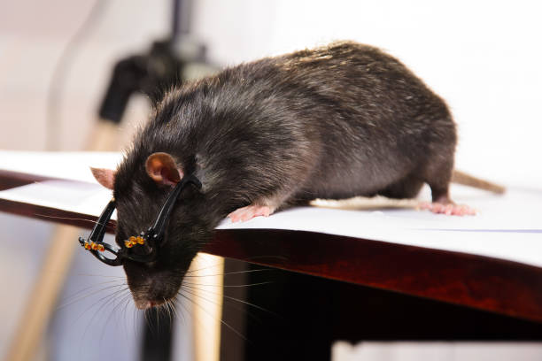 istock funny gray rat in small glasses 918999546